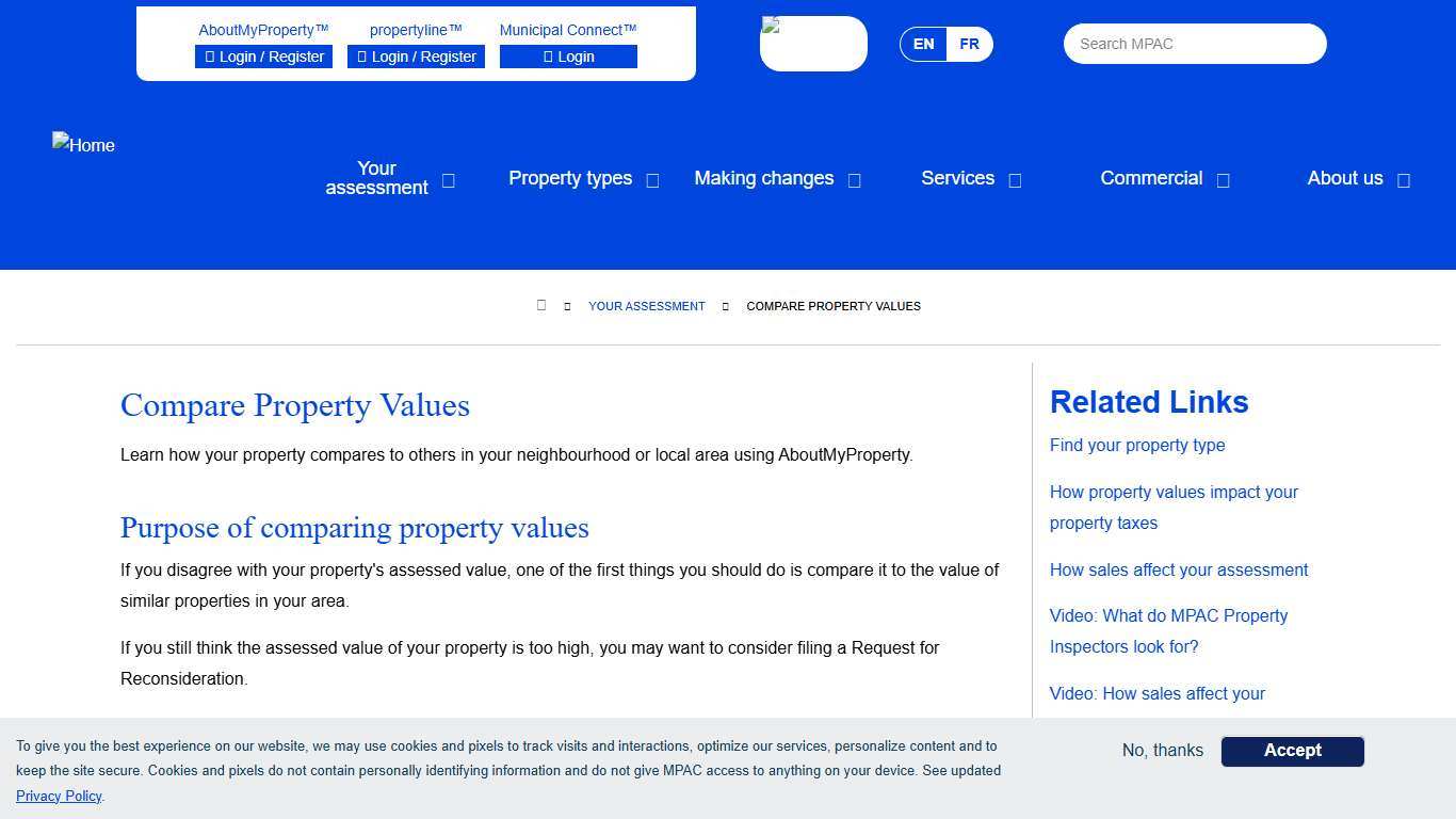 Compare Property Values | MPAC
